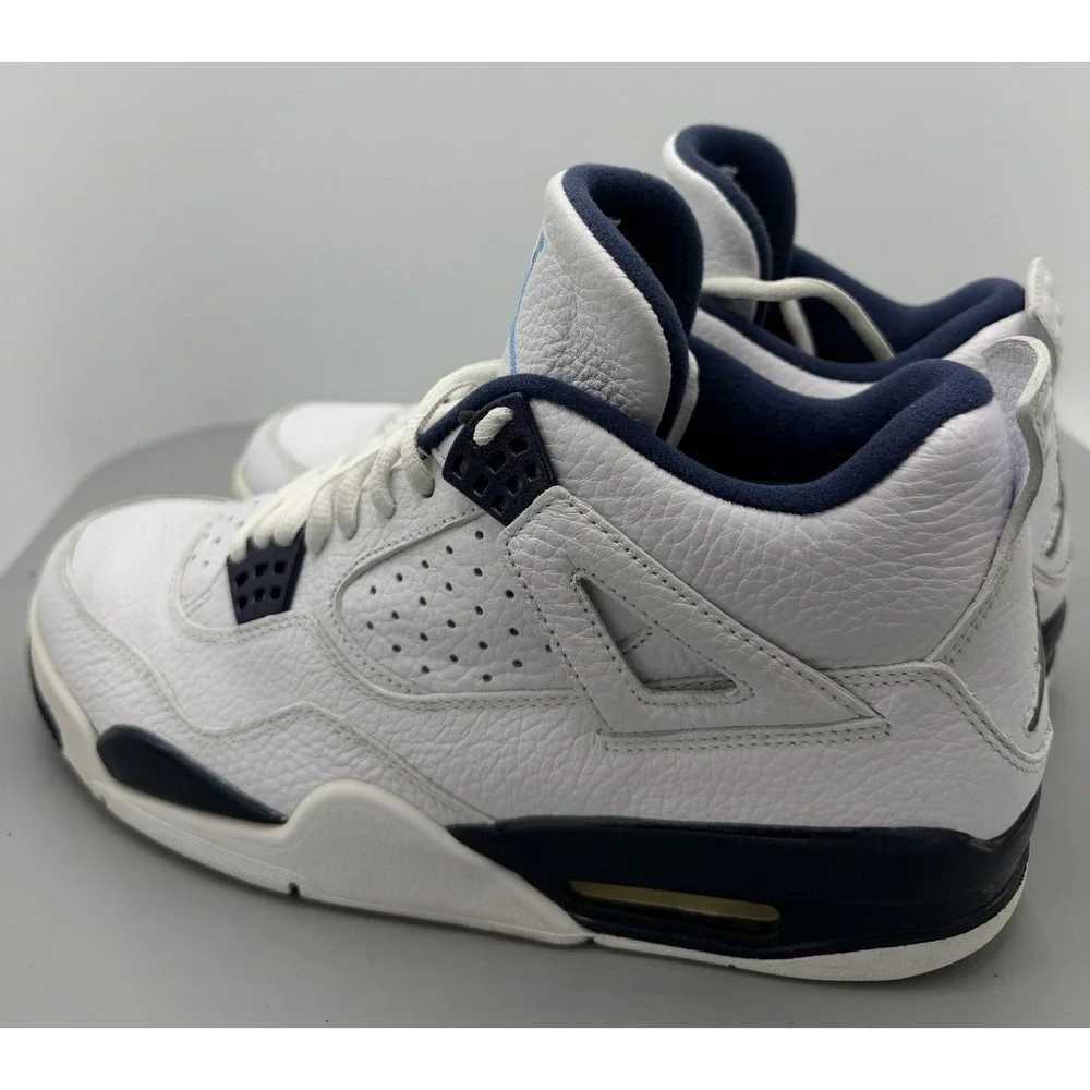 Jordan Air Jordan 4 Retro LS Columbia White/Black Leather 314254-107 Mens Sz 10